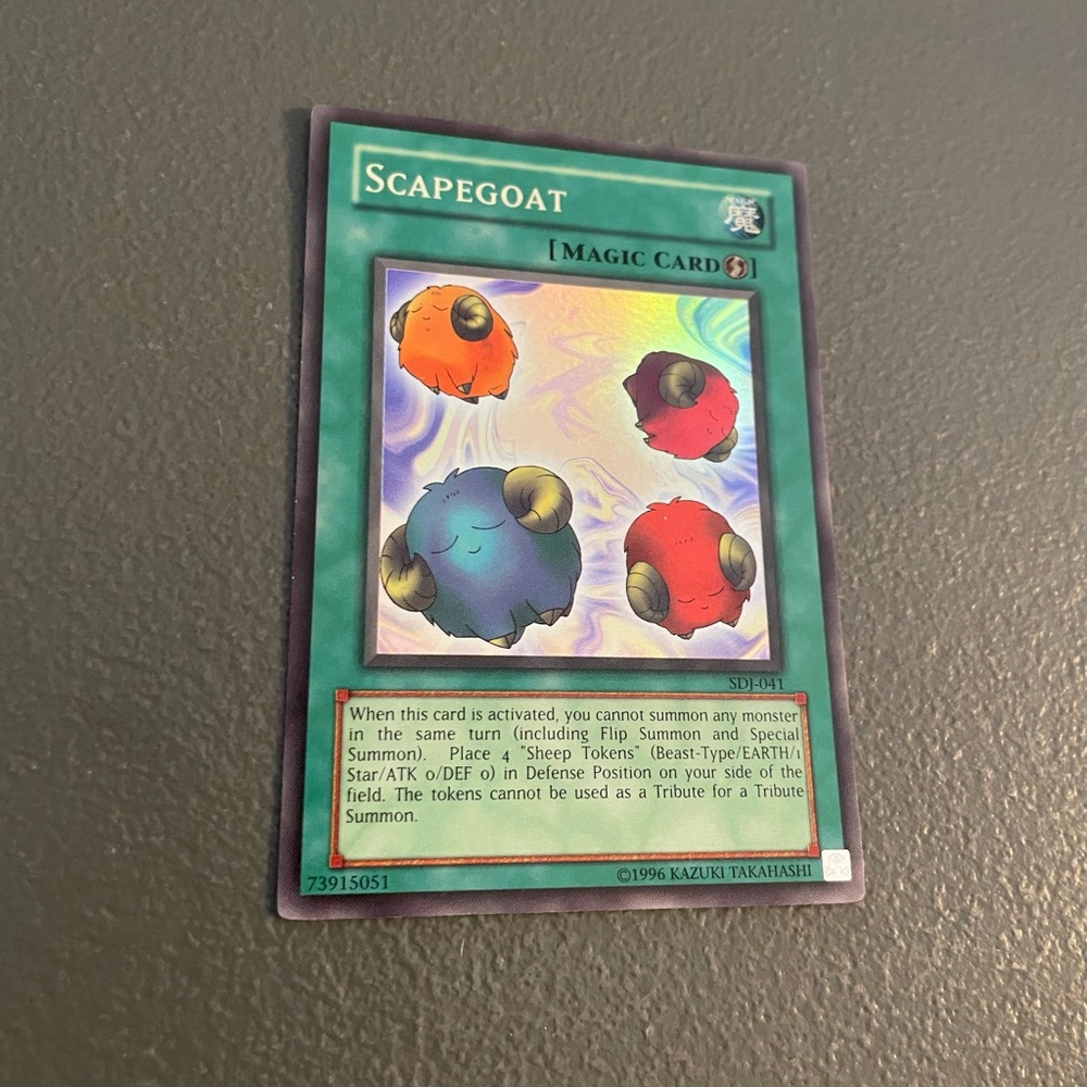 Yu-Gi-Oh Scapegoat Magic Card Vintage Holo Early 2000s